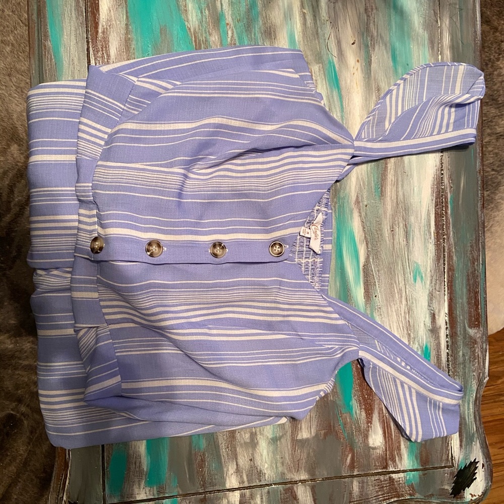 Wide leg Capri romper